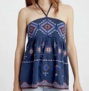 Anthropologie Asha Embroidered Top